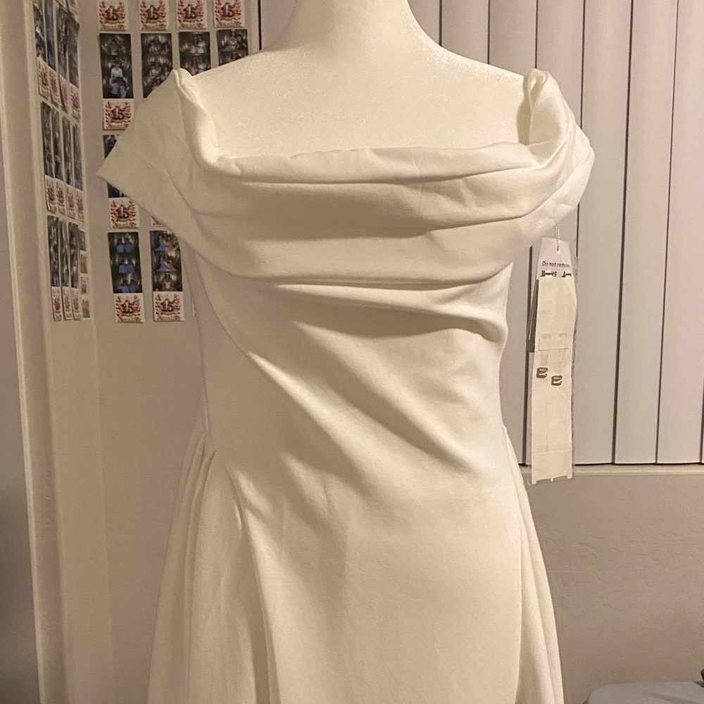 Chic Off-Shoulder white dress